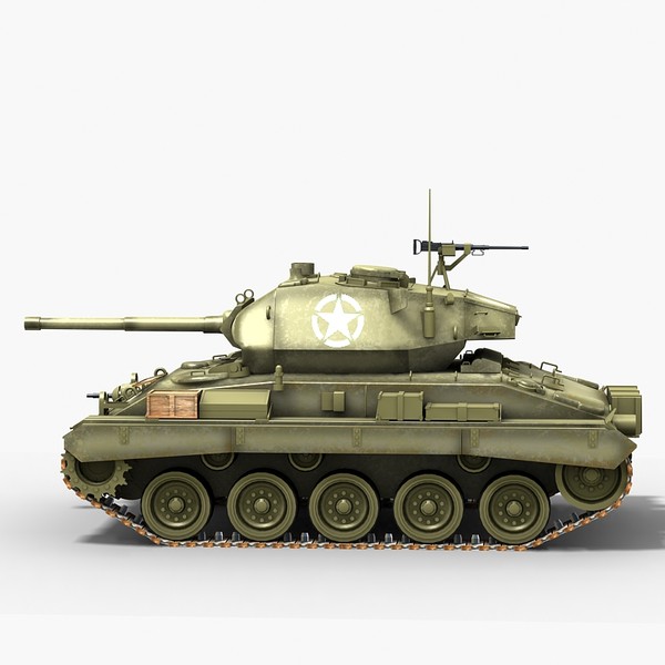 3dsmax m24 chaffee light tank - M24 Chaffee tank by Sandu_Bublic