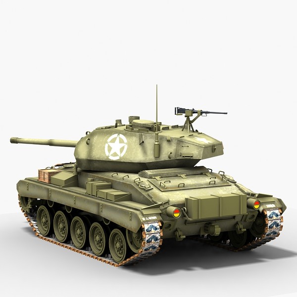 3dsmax m24 chaffee light tank - M24 Chaffee tank by Sandu_Bublic