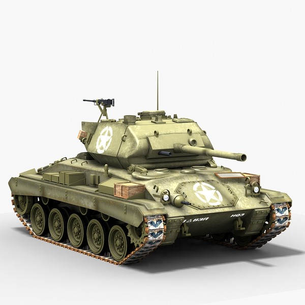 3dsmax m24 chaffee light tank - M24 Chaffee tank by Sandu_Bublic