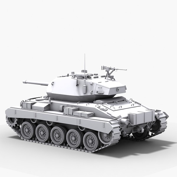 3dsmax m24 chaffee light tank - M24 Chaffee tank by Sandu_Bublic