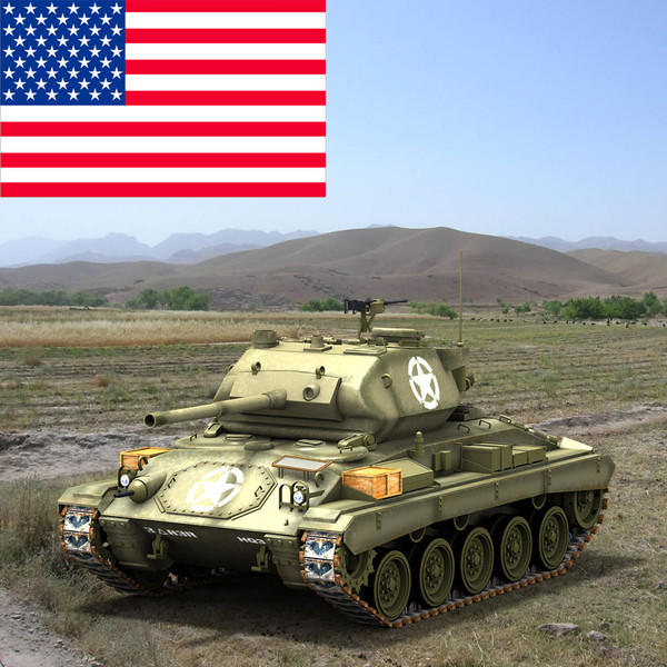 3dsmax m24 chaffee light tank - M24 Chaffee tank by Sandu_Bublic