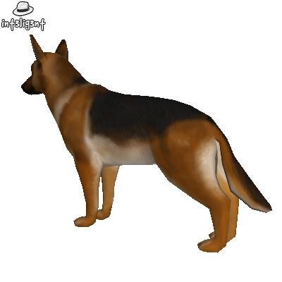 edge loop 3d model - Low Poly German Shepherd by Int3lig3nt