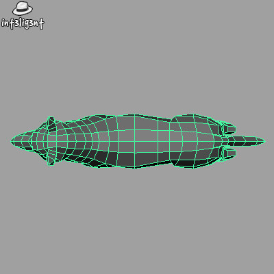edge loop 3d model - Low Poly German Shepherd by Int3lig3nt