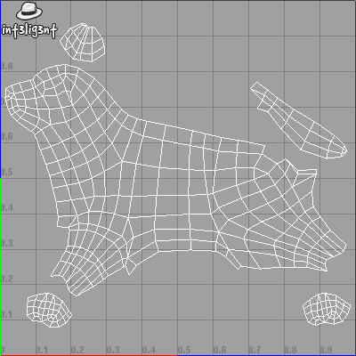 edge loop 3d model - Low Poly German Shepherd by Int3lig3nt