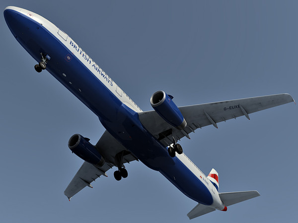 3d airbus a321 british model - Airbus A321 British Airways by Eric.Levi