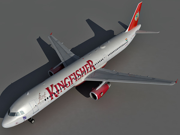 3d airbus a321 airlines model - Airbus A321 Kingfisher Airlines by Eric.Levi