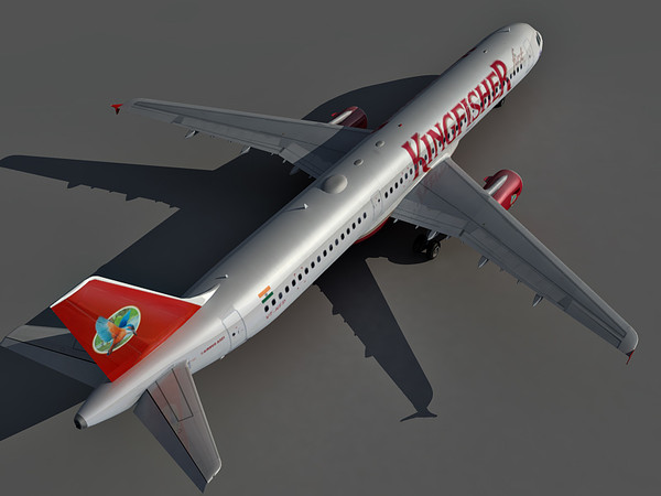 3d airbus a321 airlines model - Airbus A321 Kingfisher Airlines by Eric.Levi