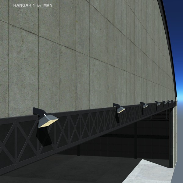 large hangar 3d model - Hangar 1 by mvn
