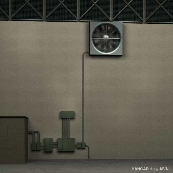 large hangar 3d model - Hangar 1 by mvn