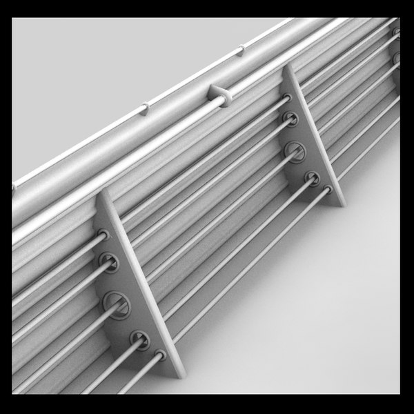 ship metal handrail 3D Models