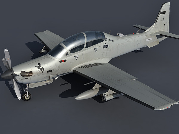 3d obj embraer emb 314 - Embraer EMB 314 / A-29 Super Tucano by Eric.Levi