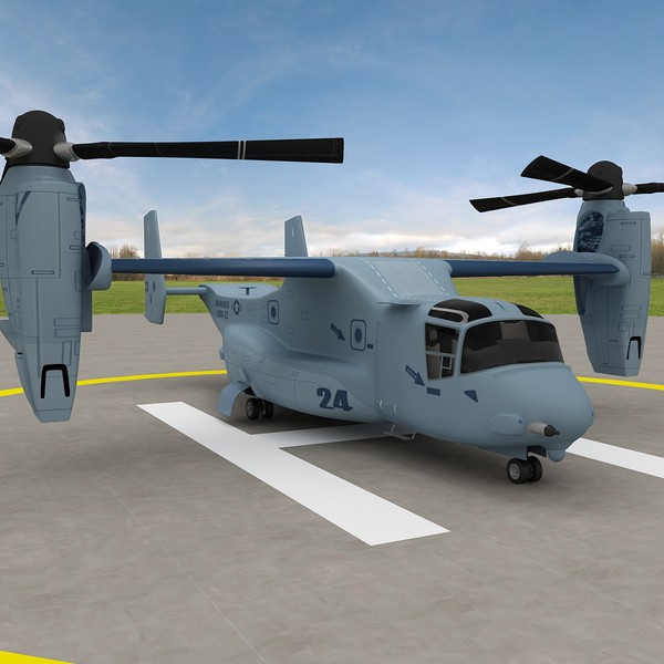 3d v-22 osprey tiltrotor aircraft model - V-22 Osprey Tiltrotor Aircraft by fuuuuuu
