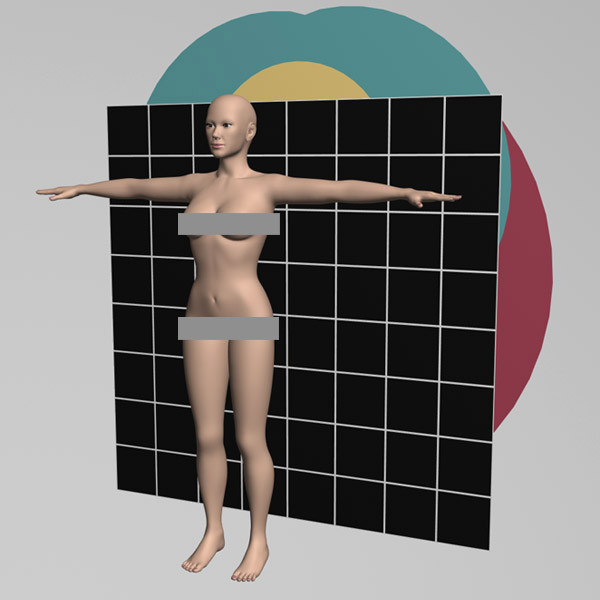 3d model of woman proportional human body - Woman Body with modeling proportions by Lauranar