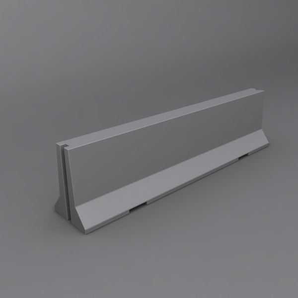 jersey barrier concrete precast 3d model - Precast Concrete Jersey Barrier by SSC.Delta