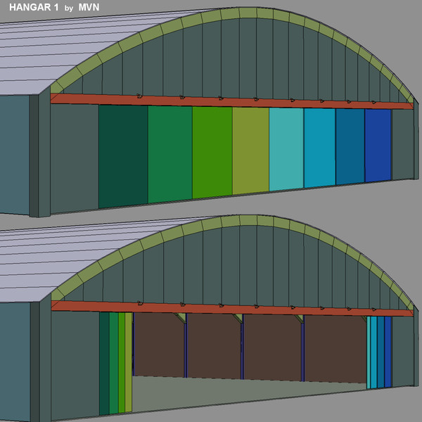 large hangar 3d model - Hangar 1 by mvn