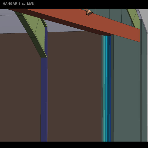 large hangar 3d model - Hangar 1 by mvn