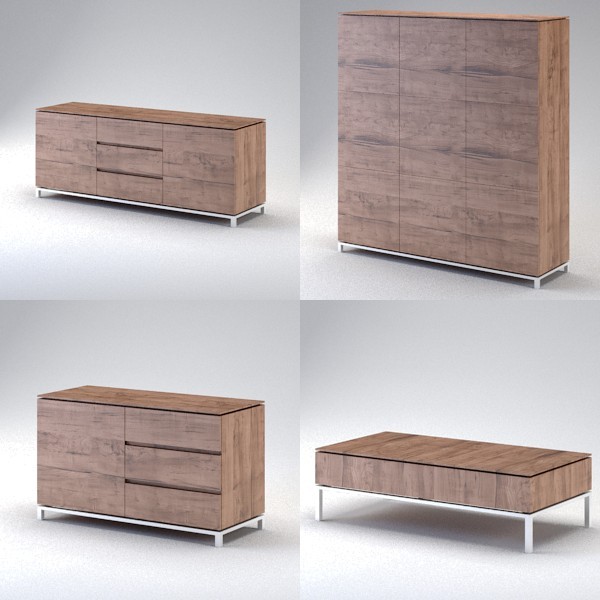 12 3d 3ds - Furniture_Set_01_(12_models) by PolygonFly