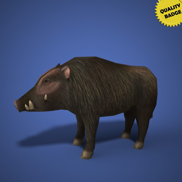 Low poly game animals pack 3d model