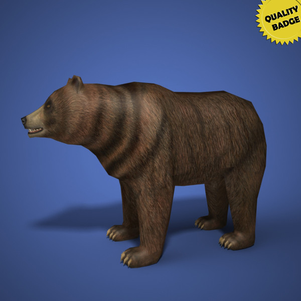 Low poly game animals pack 3d model