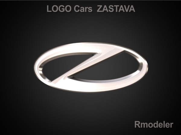 3d model logo zastava - Zastava 3d Logo by Serega Rozhnov