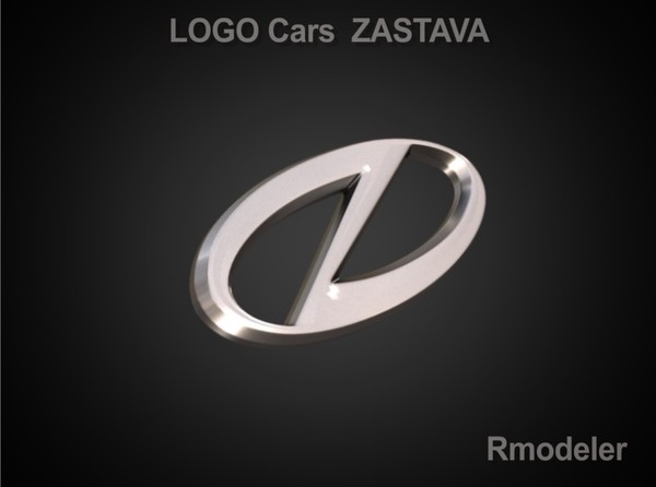 3d model logo zastava - Zastava 3d Logo by Serega Rozhnov
