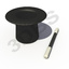 Hat and magic wand