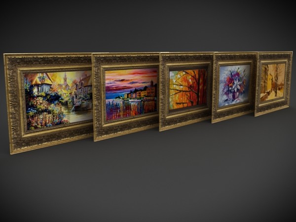 3d model of antique painting - antique painting by denisVFX