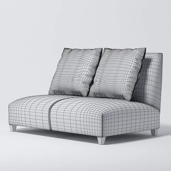 3d - realistic model - Donghia - Villa armless club sofa by dimosbarbos