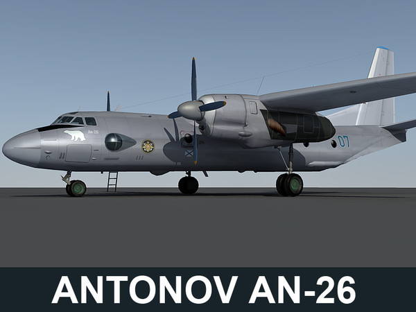 Antonov AN-26 3D Models