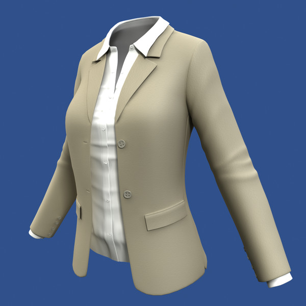 Female Suit 3d Model