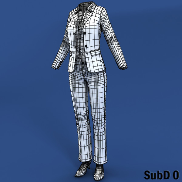 Female Suit 3d Model