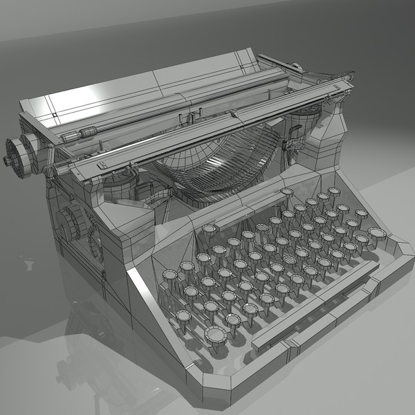 3d old typewriter - Old Typewriter by backdoorcreative