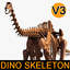 Dino skeleton / Diplodocus / with separate bones
