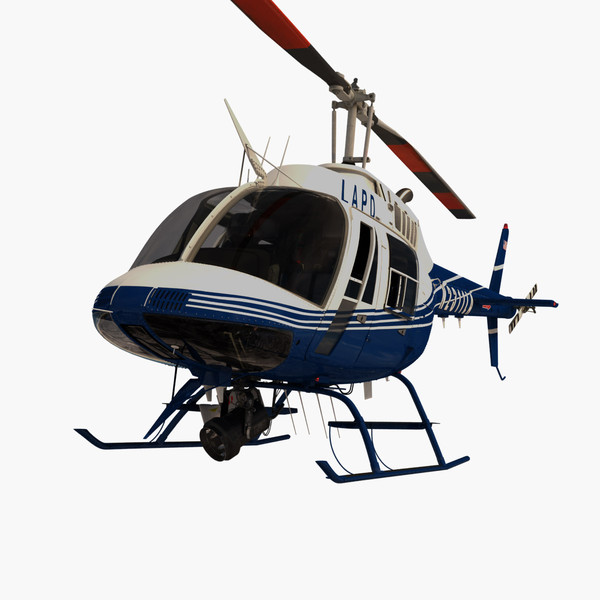 bell helicopter police 3d max - Bell Jetranger 206 Police Helicopter by dynamo3D