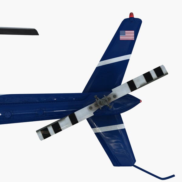 bell helicopter police 3d max - Bell Jetranger 206 Police Helicopter by dynamo3D