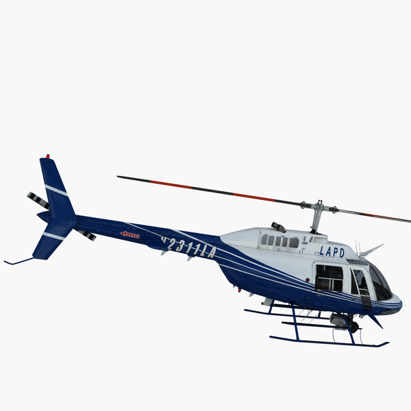 bell helicopter police 3d max - Bell Jetranger 206 Police Helicopter by dynamo3D