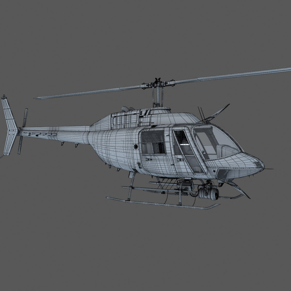 bell helicopter police 3d max - Bell Jetranger 206 Police Helicopter by dynamo3D