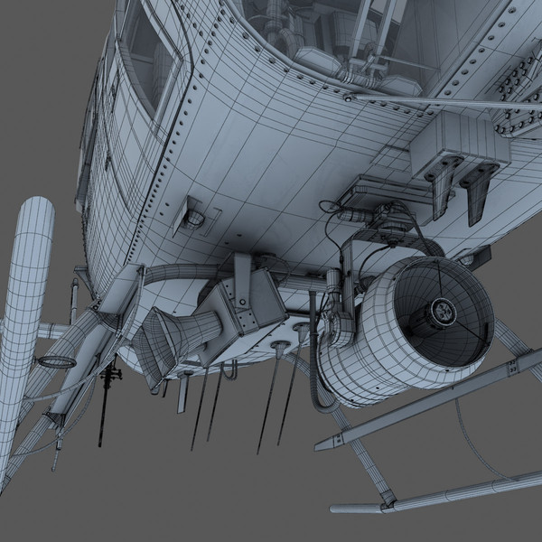bell helicopter police 3d max - Bell Jetranger 206 Police Helicopter by dynamo3D