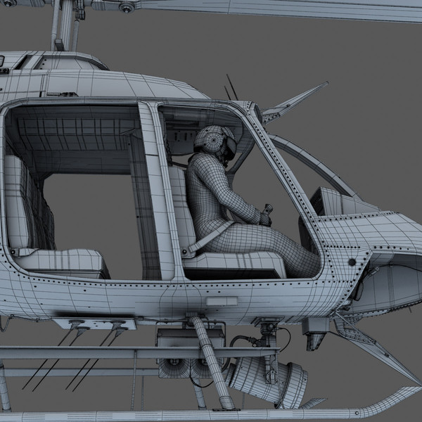 bell helicopter police 3d max - Bell Jetranger 206 Police Helicopter by dynamo3D