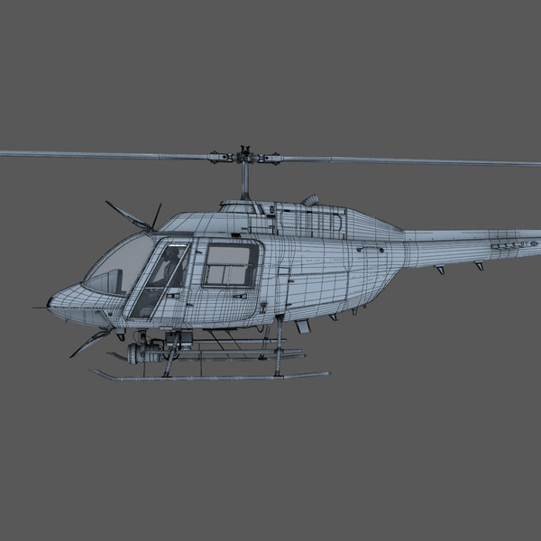 bell helicopter police 3d max - Bell Jetranger 206 Police Helicopter by dynamo3D