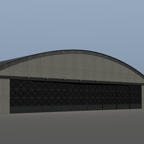 large hangar 3d model - Hangar 1 by mvn