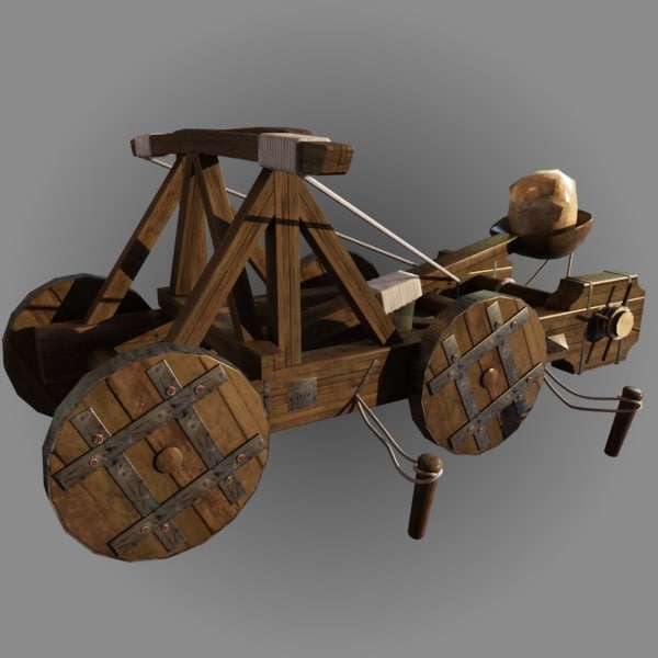 Catapult Animated A 3D Models