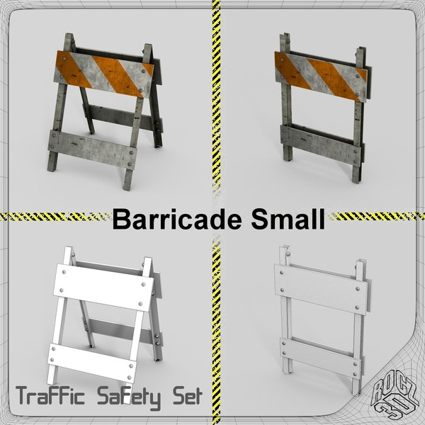 traffic safety set 3d model - Rocz3D Traffic Safety Set by Rocz3D