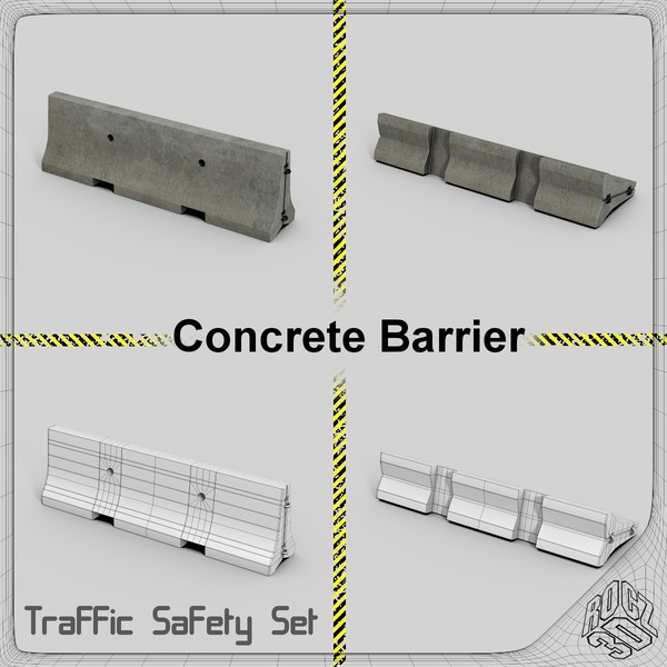 traffic safety set 3d model - Rocz3D Traffic Safety Set by Rocz3D