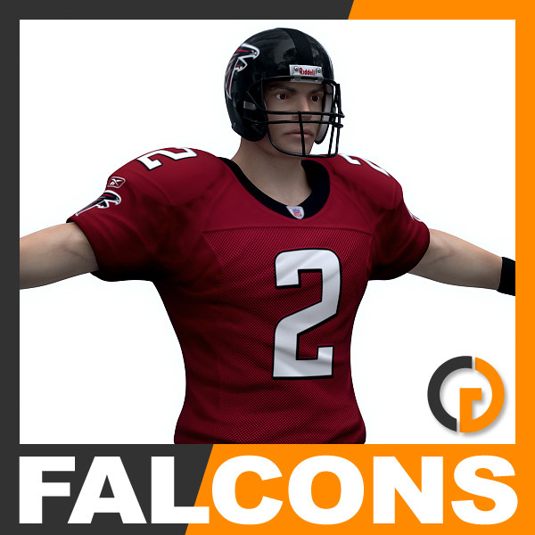 3d 3ds atlanta falcons nfl player - NFL Player Atlanta Falcons by cgshape