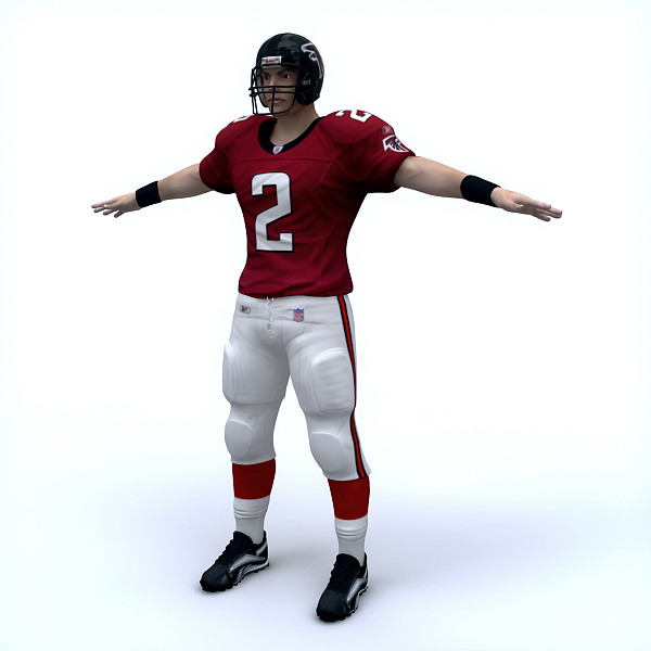 3d 3ds atlanta falcons nfl player - NFL Player Atlanta Falcons by cgshape