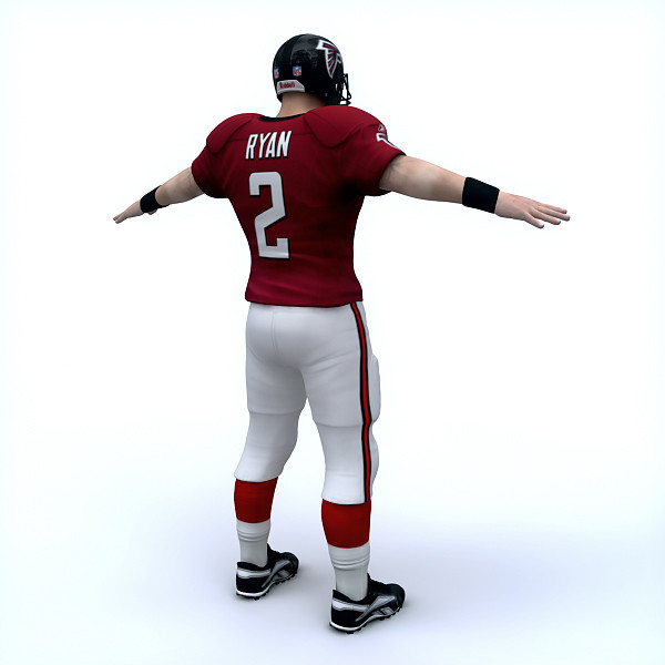3d 3ds atlanta falcons nfl player - NFL Player Atlanta Falcons by cgshape