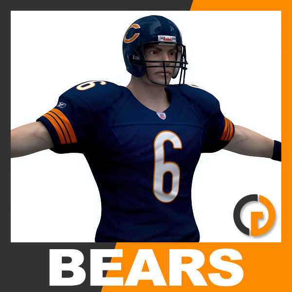 chicago bears nfl player 3d model - NFL Player Chicago Bears by cgshape