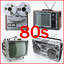 Collection of retro electronics 80s Akai SHARP Sony Trinitron Singer