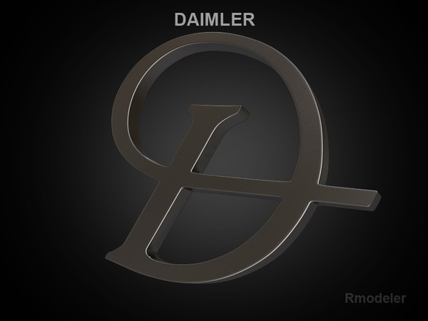 logo daimler 3ds - Daimler 3d Logo by Serega Rozhnov